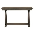 thumbnail image 3 of Newboti Furniture Classic Traditional Sofa Table with Bottom Shelf Dark Oak Finish Scrolled Base Support 1pc Wooden Furniture Living Room 04626, 3 of 5