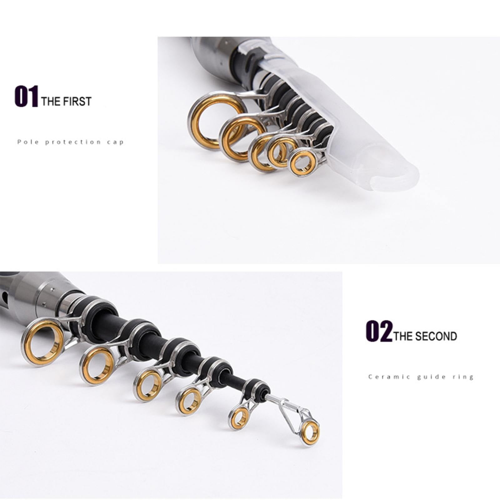 Carbon Fiber Travel Fishing Rod,1.5m Telescopic Portable Spinning Fishing Pole with Metal Guides, Ultra-Compact Travel Fishing Rod