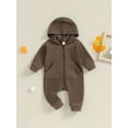 thumbnail image 2 of GXFC Infant Boys Girls Fall Jumpsuits Clothes 3M 6M 9M 12M 18M 24M Newborn Long Sleeve Zip Up Onesie Bodysuit Babysuit Autumn Clothing for Baby, 2 of 8