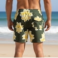 thumbnail image 4 of Bañador para hombre, pantalón de playa informal con estampado floral, pierna recta, holgado, de secado rápido., 4 of 9