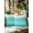 Aqua, Teal, White, variant on Outdoor Pillows Waterproof, Rustic Teal Throw Pillows with Inserts Included, Farmhouse Vertical Striped Art Indoor Outdoor Decorative Lumbar Pillow for Bed/Couch/Patio 16"x16", 1Pcs