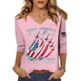 thumbnail image 2 of Women's 250 Anniversary USA Shirt 250th Anniversary USA Shirt V Neck Patriotic 4th of July Shirts, 2 of 4