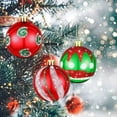 thumbnail image 4 of 6/24 piezas de adornos de bolas de Feliz Navidad, bolas pintadas para árbol de Navidad, colgantes para colgar, decoración para fiestas de Año Nuevo, suministros para festivales, 4 of 5