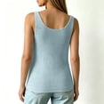 thumbnail image 3 of Women's Sleeveless Knit Beach Top Casual Solid Color Camisole Tank Top Lightweight Breathable Summer Vacation Beachwear Swim Cover Up Top, Green Size M, 3 of 9