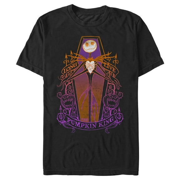 Men's The Nightmare Before Christmas Long Live the Pumpkin King Coffin Graphic T-Shirt