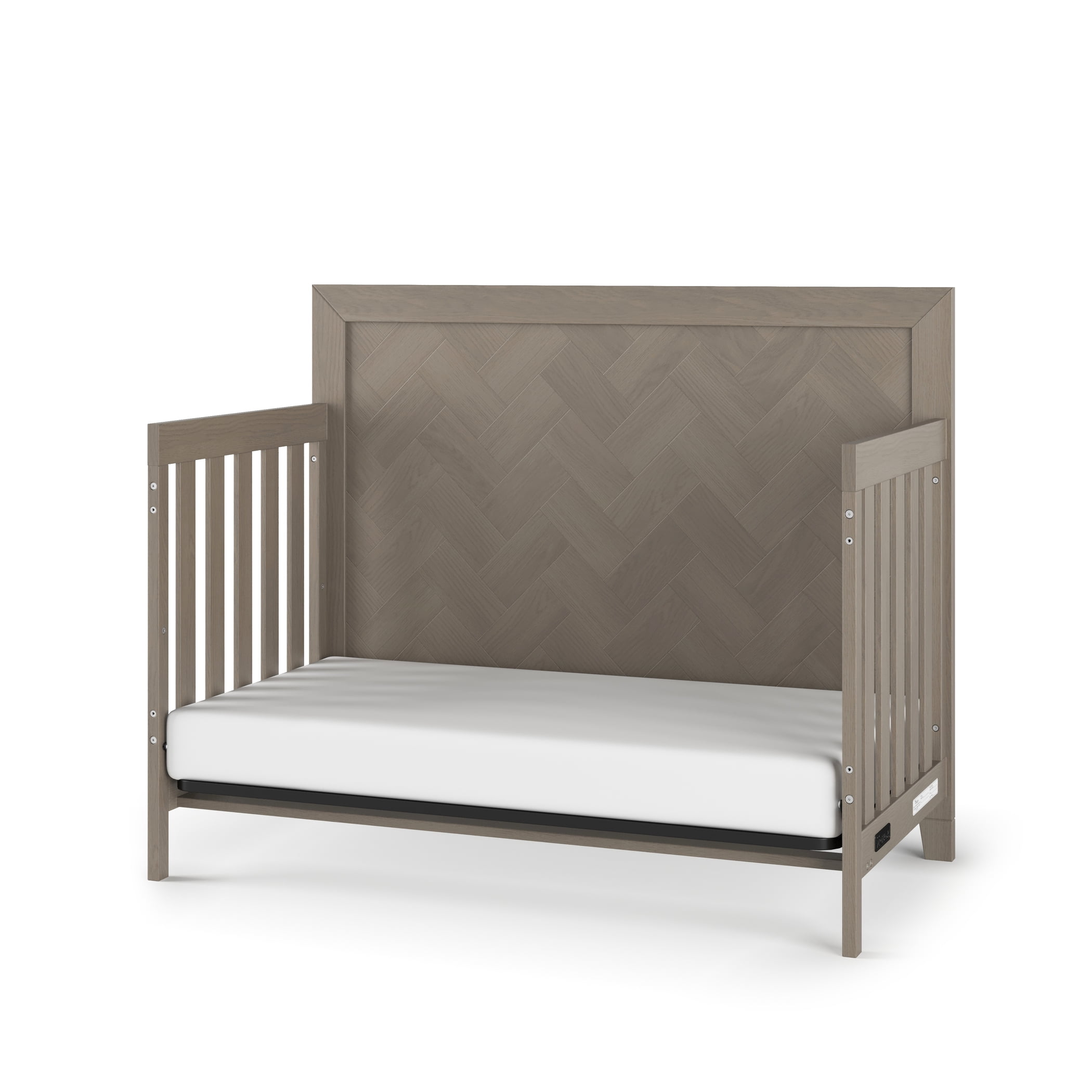 Child Craft Kieran 4-in-1 Convertible Crib, Crescent Gray