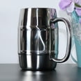 thumbnail image 4 of Taza de café de 550 ml, para camping, de acero inoxidable de doble pared, con asa 550ml, 4 of 9