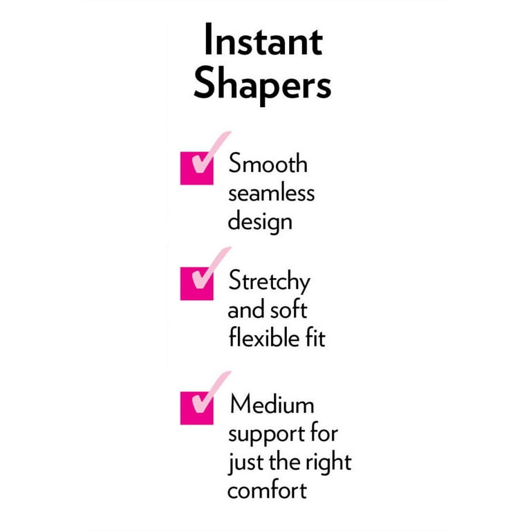Secret Solutions Women's Plus Size Instant Shaper Medium Control Seamless  High Waist Brief Body Shaper 