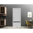 thumbnail image 3 of Sliding French Pocket Door 36 x 84 inches with | Planum 0012 Grey Matte with Frosted Glass | Kit Trims Rail Hardware | Solid Wood Interior Bedroom Sturdy Doors, 3 of 6