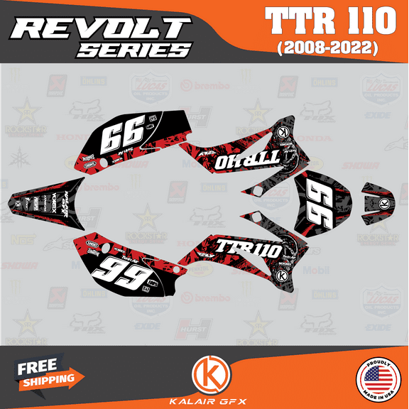 Kalair GFX Graphics Kit for Yamaha TTR110 (2008-2023) Revolt Series