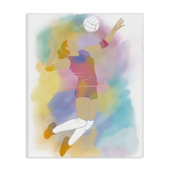 Stupell Industries Eclectic Colorful Sports Volleyball Canvas Art, 16 x 20, by Marcus Prime