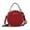 Red, variant on MKF Collection Lydie Vegan Leather Women's Crossbody Bag, Designer Crossover Purse Handbag by Mia K - Silver