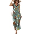 thumbnail image 2 of Hot Air Balloon Pattern Sky Dress Fashion Boho Beach Long Dresses Female Party Printed Maxi Dress, 2 of 9