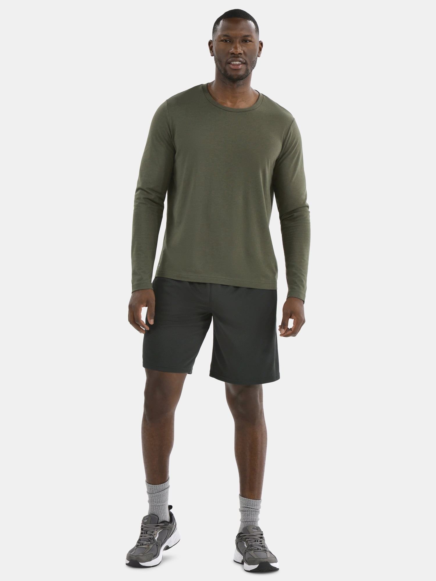 Athletic Works Men's and Big Men's Active Mesh Shorts, 9" Inseam, Sizes XS-5XB