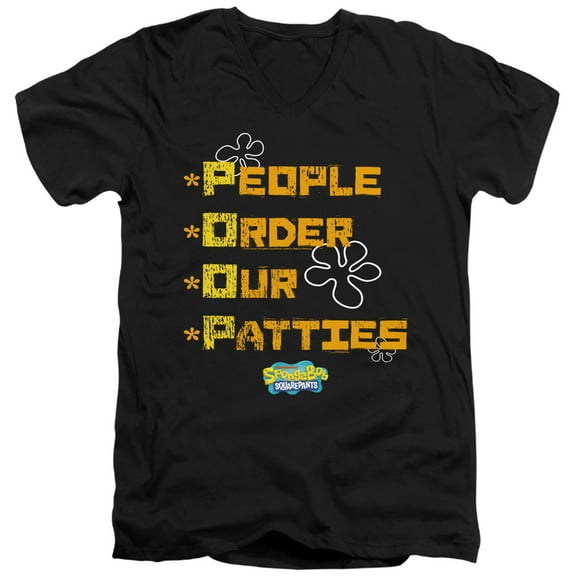 Spongebob People Order Our Patties Unisex Adult V-Neck T Shirt