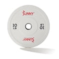thumbnail image 2 of Sunny Health & Fitness discos de peso olímpicos de goma Elite de 2 pulgadas, de 10 a 55 libras., 2 of 3