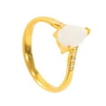 thumbnail image 2 of BRIGHT DROP FLASH 18KT GOLD PLATED AUSTRALIAN WHITE OPAL RING, 2 of 4