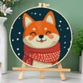 thumbnail image 3 of Merry Christmas Shiba Inu Dog DIY Stamped Cross Stitch Kits Easy for Beginners with Hoop 11CT Counted Embroidery Needlepoint Crafts Arts for Handmade Enthusiasts and Home Decor 30x30cm(12), 3 of 8