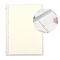 thumbnail image 2 of Transparent B5 Refillable Notebook 26 Rings/Holes Loose Leaf Binder Flexible Waterproof PP Cover 30 Sheets Ruled Lined Paper Refillable Binder for Office Home School Students Supplies, 2 of 8
