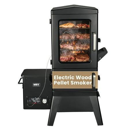 Maison Backyards Vertical Electric Pellet Smoker with LED Control and Meat Probe