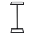 thumbnail image 2 of Ario 23 Inch Accent Side Table, Marble Tabletop, Modern, Polished White- Saltoro Sherpi, 2 of 4