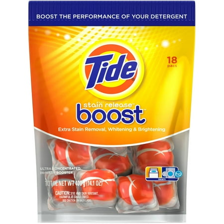 Tide Boost Duo Pac In-Wash Laundry Booster, 18 count