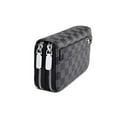 thumbnail image 3 of Daisy Rose Dual Zipper Hand Strap Zip Around Wallet and Phone Clutch for Women - RFID Blocking Leopard Print Card Holder Organizer PU Vegan Leather - Black Checkered, 3 of 8