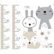 thumbnail image 3 of Adhesivo de pared para tabla de altura para niños, regla de pared para medir la altura del crecimiento del bebé, animales del bosque, ratón, búho, ardilla, 3 of 4