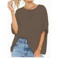 thumbnail image 2 of Oversized Tshirts for Women Summer Short Sleeve Casual Basic Tee Tops Loose Fit Shirts, 2 of 4