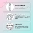 thumbnail image 4 of ARVALILS 925 Sterling Silver April Birthstone Heart Key Charm, Birthday Accessory for Bracelets & Necklaces, 4 of 7