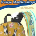 thumbnail image 5 of Boston Terrier and Rose Orange Pattern 17" Waterproof Oxford School Backpacks for Teens, S-Shape Padded Straps, for School, Travel, Hiking, Camping, 5 of 5