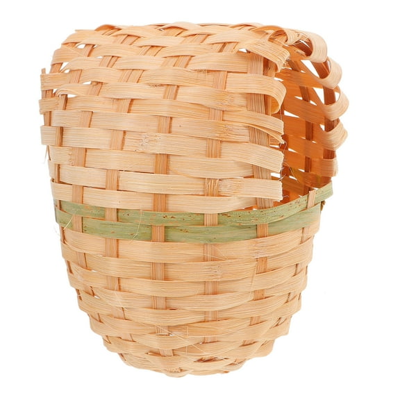 YSNOOWE Bamboo Bird Nest With Hook For Bird Lovers 1Pcs 6.1*5.5*3.5In