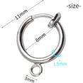 thumbnail image 3 of Clip-on Earring Converters,16pcs Dangle Earring Clips Non-Pierced Earring Converter Components Findings with Easy-Open Loop for Jewellery Making - 4 Colors, 3 of 5