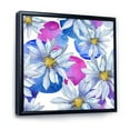 thumbnail image 3 of Daisies On Red and Blue Backgorund 36 in x 36 in Framed Painting Canvas Art Print, by Designart, 3 of 5