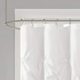 thumbnail image 4 of Madison Park White Shower Curtain, Faux Satin Bath Curtain with 12 Button Holes, Lightweight Decorative 72” x 72” Shower Curtain, 4 of 5