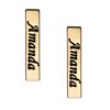 Personalized Women's Sterling Silver or Gold over Sterling Engraved Name Bar Earrings
