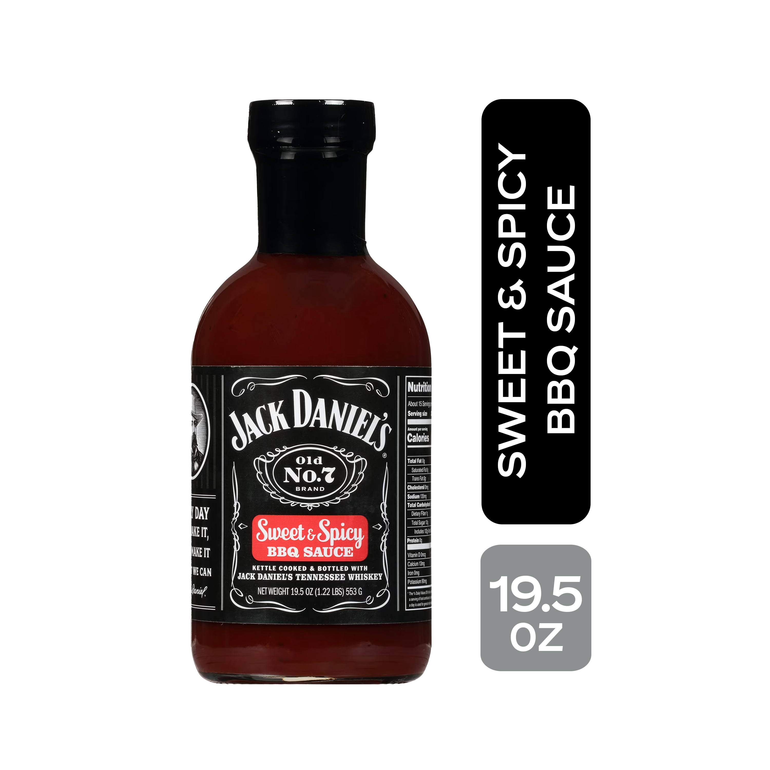 (6 pack) Jack Daniel's Sweet & Spicy BBQ Sauce, 19.5 oz