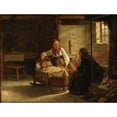 thumbnail image 3 of Adolph Tidemand 24x19 Black Modern Framed Museum Art Print Titled - The Fortune-Teller (1857), 3 of 5