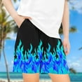 thumbnail image 2 of Odeerbi 5-14 Años Niños Niñas Pantalones Cortos de Estampado Tropical Hawaiano Pantalones de Baño En Seco Rápido Pantalones Cortos de Tabla de Playa, 2 of 5