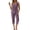 Deep Purple, variant on Womens Pajamas Set Pleated Square Neck Sleeveless Tops and Capri Pants Lounge Sets 2 Piece Summer Outfits