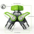thumbnail image 6 of RainPoint Garden Hose Splitter, 2 Way Heavy Duty Water Hose Y Spigot and 100% Metal Body Splitter with Shutoff Valves, 1.9" Long Metal Handle, Green, 6 of 7