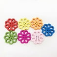 thumbnail image 7 of 100pcs Wooden 4 Holes Buttons Colorful Flower Button For Sewing Scrapbooking, 7 of 7