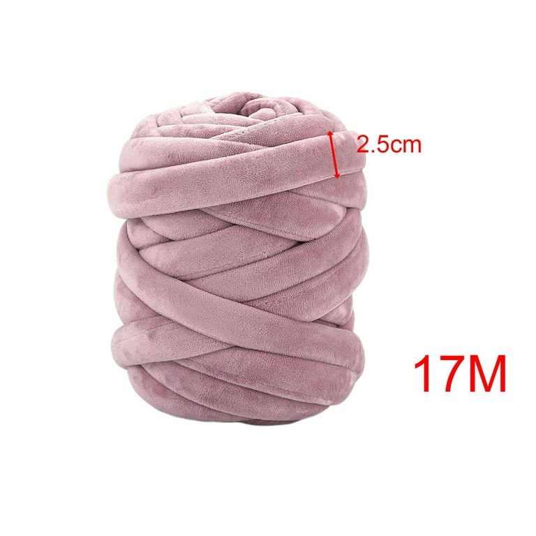 250G Chunky Yarn Jumbo Tube Yarn for Handmade Blanket Braided Knot Pet  House Dusky Pink