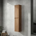 thumbnail image 5 of Bathroom Vanity, 12" Bathroom Side Cabinet, 2-Soft Close Doors, Float Mounting Design, 12*2(KD-Packing), Imitative Oak Bathroom Storage Cabinet,Plywood Bathroom Shelving, 5 of 23