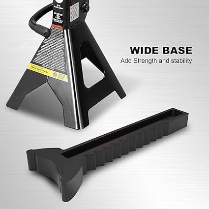 BLACK JACK Steel Jack Stands: 3 Ton (6,000 lb.) Capacity, Black, 1 Pair