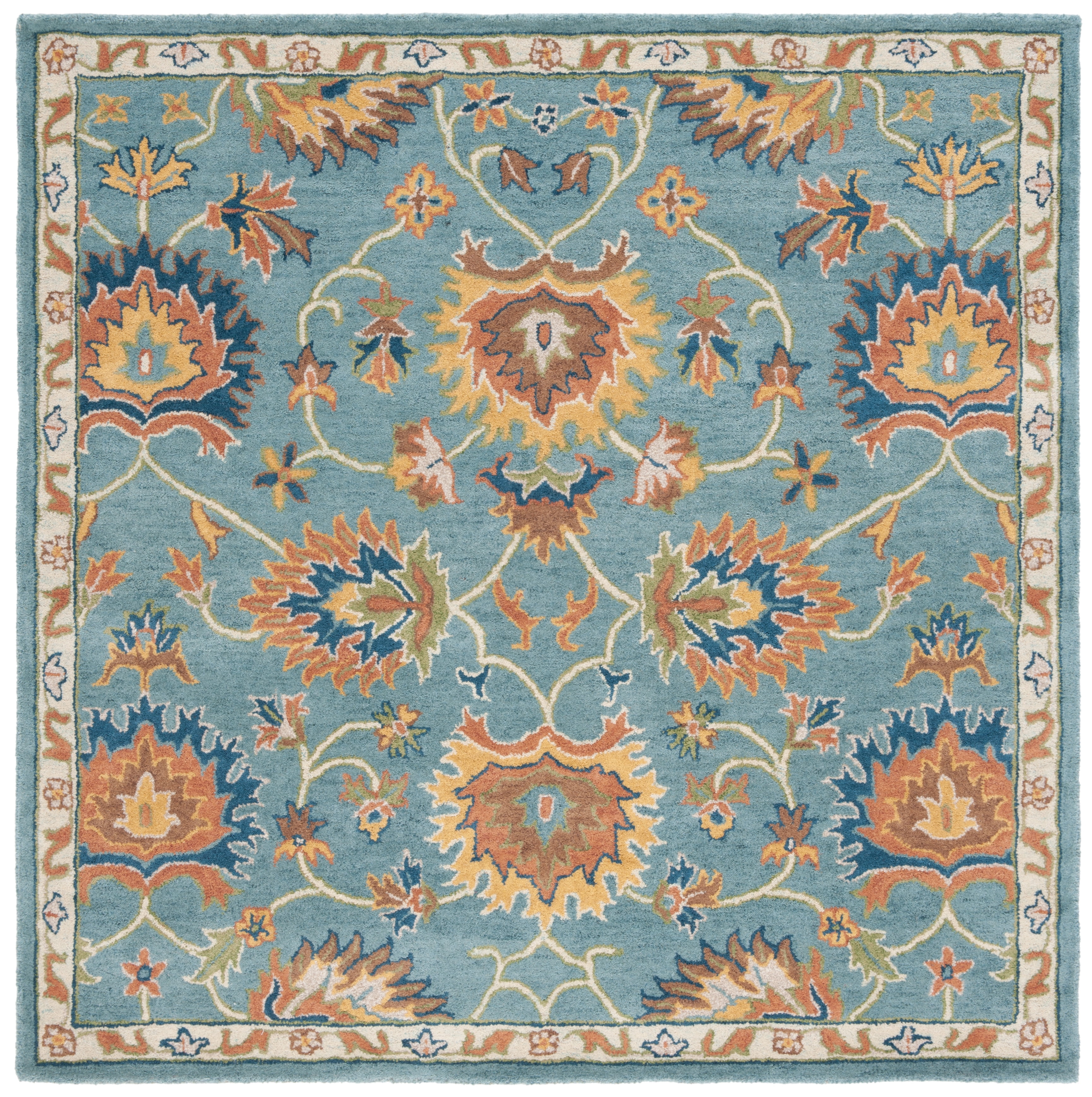 Safavieh Heritage Odran Oriental Wool Area Rug, Light Blue, 6' x 6' Square