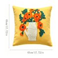 thumbnail image 3 of Zynviq 18x18inch Pillow Covers Multicolor Couch Pillow Covers Flower Decorative Polyester Square with Zipper, 3 of 6