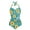 Retro Floral Grass, variant on FKELYI Rainbow Love Print Women Swimsuits One Piece Bikini Swimwear Halter Bathing Suits with Soft Pad Polyester Beachwear Tummy Control Monokini for Ladies Summer Swimming Surfing, S