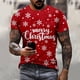 thumbnail image 1 of Camiseta de hombre Feliz Navidad alfabeto Santa 3d impreso manga corta cuello redondo pulóver ropa de hombre de gran tamaño camisetas de dibujos animados, 1 of 4