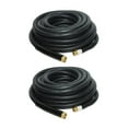 thumbnail image 1 of Apache 50 Ft Industrial Rubber Garden Water Hose w/ Brass Fittings (2 Pack), 1 of 3